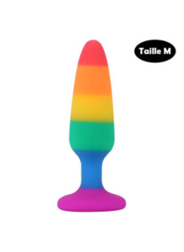 Plug anal multicouleur taille M - A-032-RAI-M